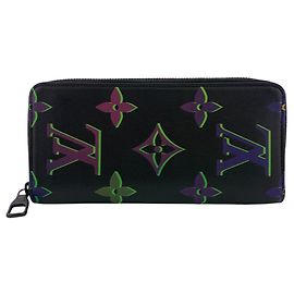 Cartera Zippy Monogram Louis Vuitton Negro Verde Púrpura