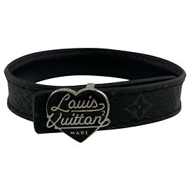 Louis Vuitton Leather Charm Bracelet Black