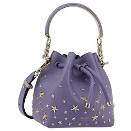 Bolsa de ombro Jimmy Choo em couro 2way Roxo Ouro Auth bs35503A Dourado Roxo