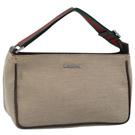 GUCCI Web Sherry Line Shoulder Pouch Canvas 106644 Auth ti3973 Autre