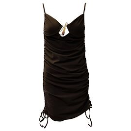 Autre Marque Christopher Esber Mini-Ruchkleid in Braun Braun
