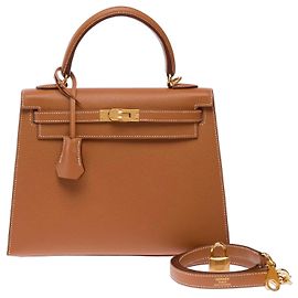 Hermès Bolsa HERMES Kelly 25 em Couro Dourado - 103653 Dourado