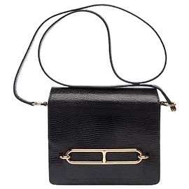 Hermès Borsa HERMES Roulis Lizard Nera - 103657 Nero