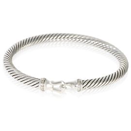 Pulseira de fivela Cable em prata de lei e diamante David Yurman Outro