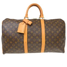 Louis Vuitton Keepall Bag Monogram Canvas 50 Brown