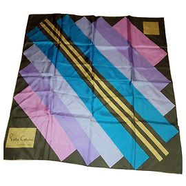 Pañuelo de seda Pierre Cardin estampado geométrico Multicolor