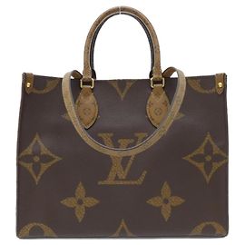 Sac à main Louis Vuitton Monogram Giant OnTheGo MM Marron