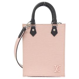 Bolsa de Ombro Louis Vuitton Epi Petite Sac Plat M69575 Rosa