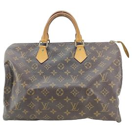 Louis Vuitton Speedy Handbag Monogram Canvas 40 Brown
