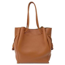 Bolsa Loewe Flamenco Knot Tote Small Marrom