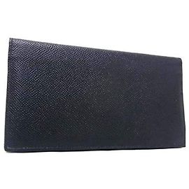 Bulgari Bvlgari Classico Bi-fold Black Leather Wallet Black