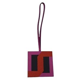 Hermès Hermes Bag Charm Lettre au Carre Multicolor Leather Keychain Multiple colors