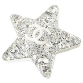 Spilla Chanel ABF137 Argento e Bianco Argento Bianco