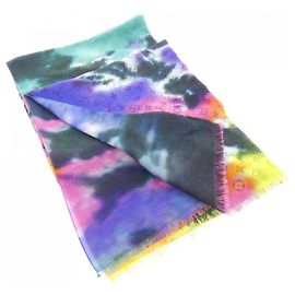 Sciarpa Etol Monogram RGB Louis Vuitton Rosa Verde Porpora