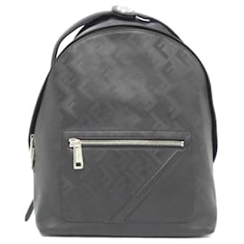 Fendi Black Leather Backpack Black