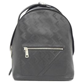 Mochila Fendi em couro preto Preto