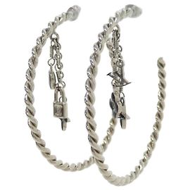 Pendientes Louis Vuitton Creole Sweet Monogram M65679 Negro Plata