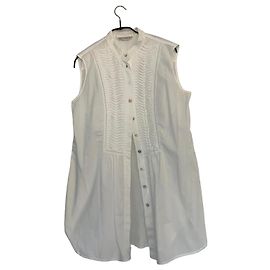 Autre Marque Max Volmory camicetta bianca senza maniche in cotone Bianco