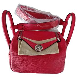 Bolsa Hermès Lindy Mini Rose Extrême Rosa