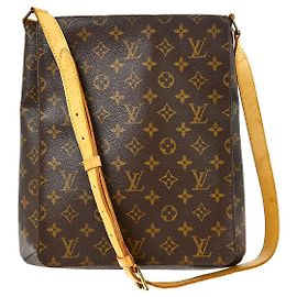 Sac Musette Salsa Louis Vuitton en toile Monogram GM Marron