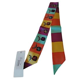 Foulard in seta Tiffany & Co. Stampa Colorata Multicolore Verde Arancione Porpora Giallo