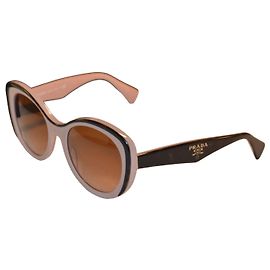 Gafas de sol Prada SPR12P en acetato rosa y carey Castaño Rosa