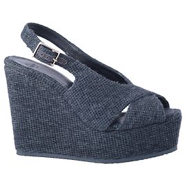 Autre Marque Castañer Dark Grey Wedge Espadrilles Grey Dark red