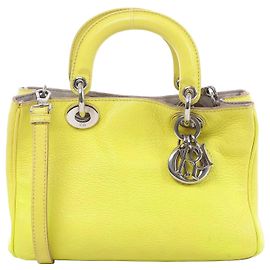Mini sac à main 2Way Diorissimo en cuir Dior jaune Jaune