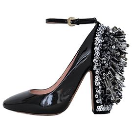Rochas Lackleder Pumps Fall 2015 Runway Schwarz