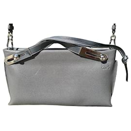 Loewe Grained Leather Handbag in Grey Grey