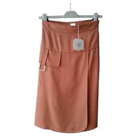 Hermès Saia Midi Esprit Envelope em Crepe de Seda Rosa