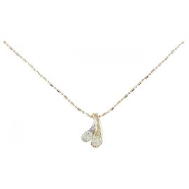 Autre Marque Collar de Diamante Au750/PT Dorado