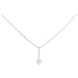 Autre Marque Pt900/Pt850 Platin Diamant Halskette Silber