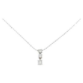 Autre Marque Collar de diamantes Au750 Plata