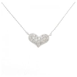 Autre Marque K14WG Diamond Necklace Silvery