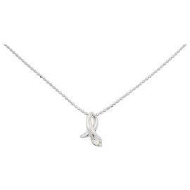 Autre Marque Colar de ouro branco e diamantes Au750 Prata