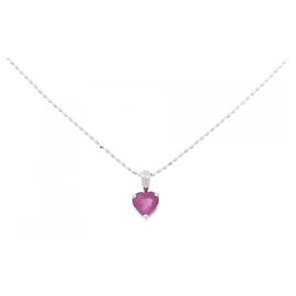 Autre Marque Au750 Ruby Necklace Red