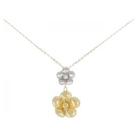 Autre Marque Colar 750YG 750WG Dourado