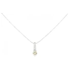Autre Marque Au750 Diamond Necklace Silvery