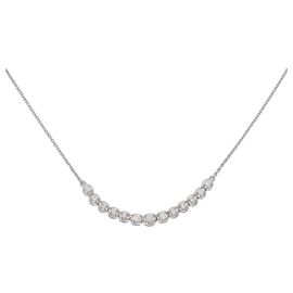 Autre Marque K18WG Diamant Halskette Silber