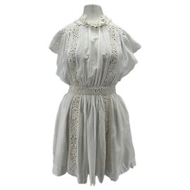 Vestido Isabel Marant Etoile Blanco de Algodón Blanco