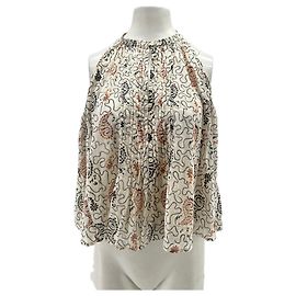 Top estampado de algodón blanco Isabel Marant Etoile Blanco