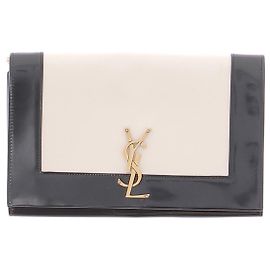 Saint Laurent Clutch bianco e nero Nero
