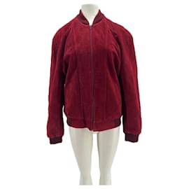Autre Marque Rote Lederjacke Rot