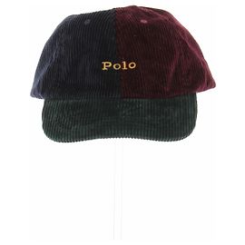 Polo Ralph Lauren Gorra de terciopelo tricolor Negro