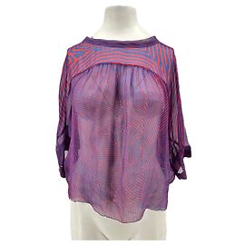 Isabel Marant Etoile Patterned transparent top Purple
