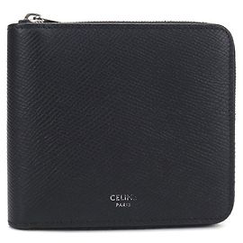 Céline Celine Black Bi-fold Leather Wallet Black