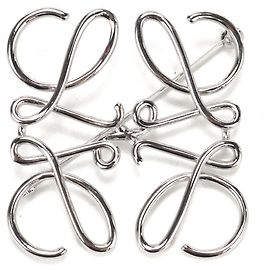 Loewe Silver Anagram Brosche 111.25.020 Silber