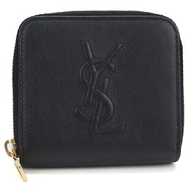 Cartera bi-fold para mujer Saint Laurent Negro