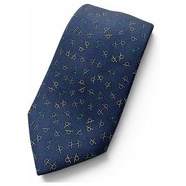 Corbata Hermès de seda azul Azul